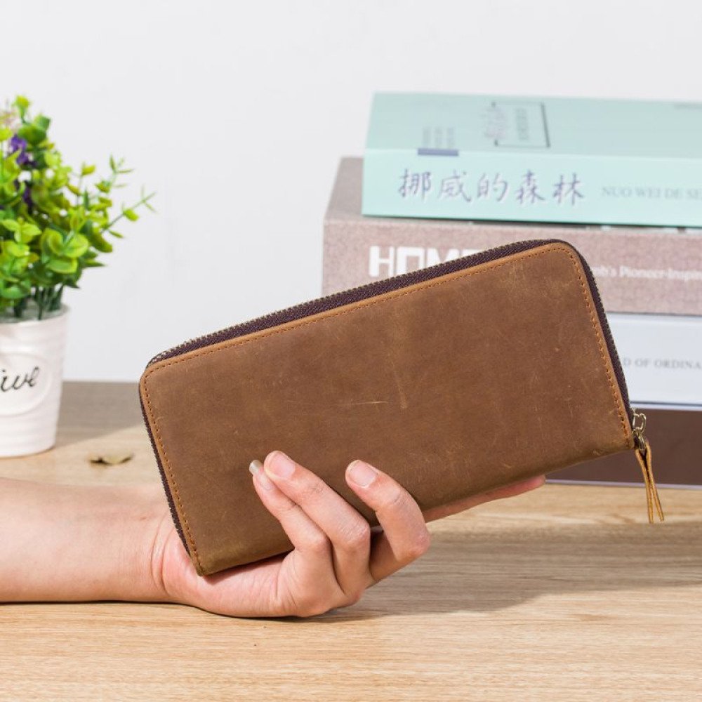 Man purse vintage mens brown leather wallet