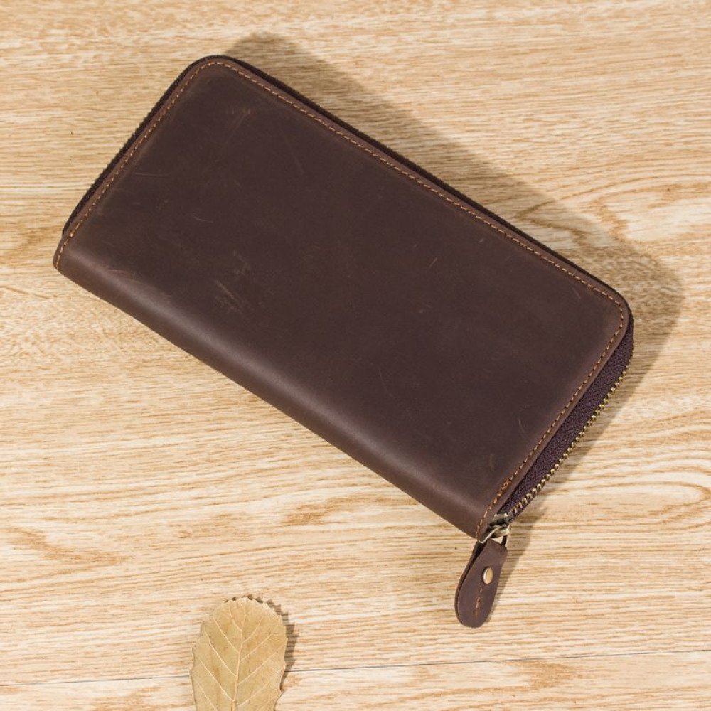 Man purse vintage mens brown leather wallet