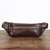 Brown leather belt bag mens leather bum bag