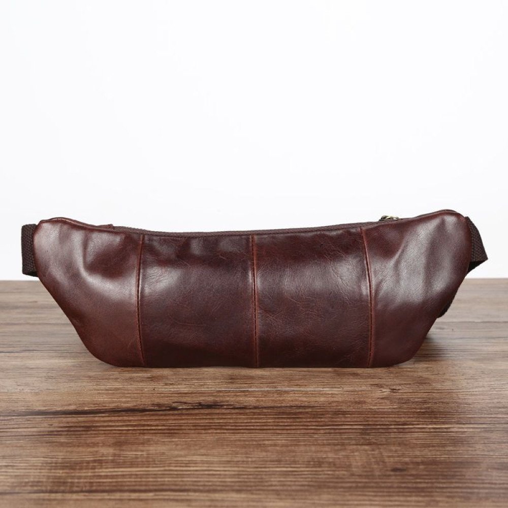 Brown leather belt bag mens leather bum bag