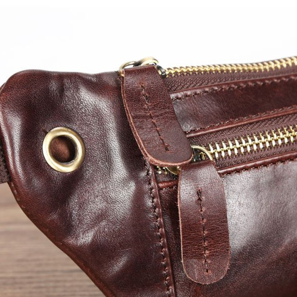 Brown leather belt bag mens leather bum bag Brown leather belt bag mens leather bum bag