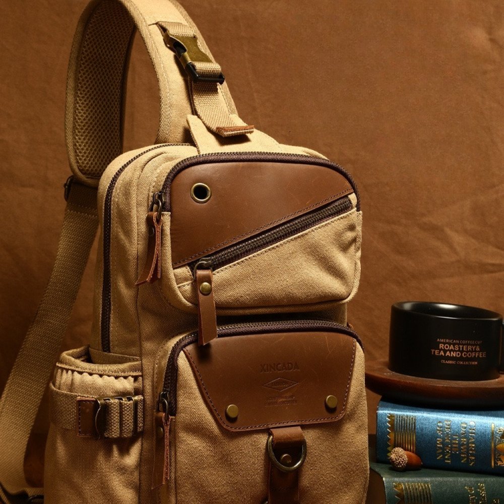 Crossbody sling purse canvas sling backpack for men women