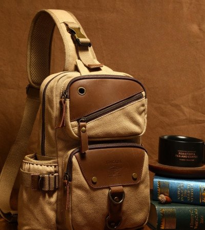 Crossbody sling purse canvas sling backpack for men women