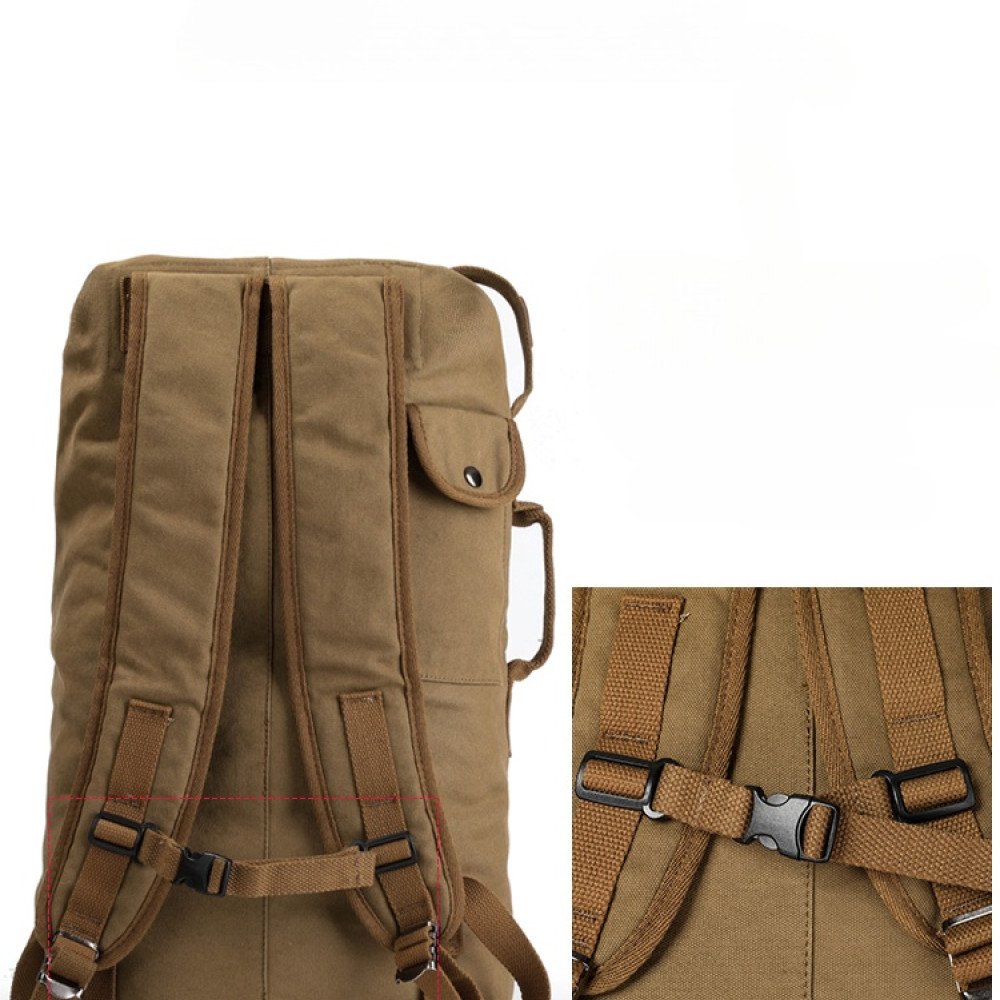 Canvas rucksack large bag mens backpack casual khaki black