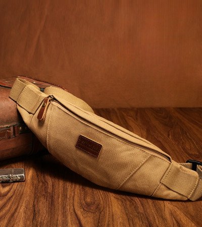 Waist bag women canvas mini belt bag phone bum bag mens