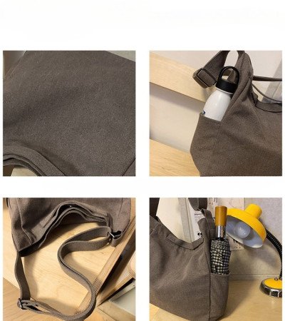 Canvas messenger bag crossbody purse big cross body bag