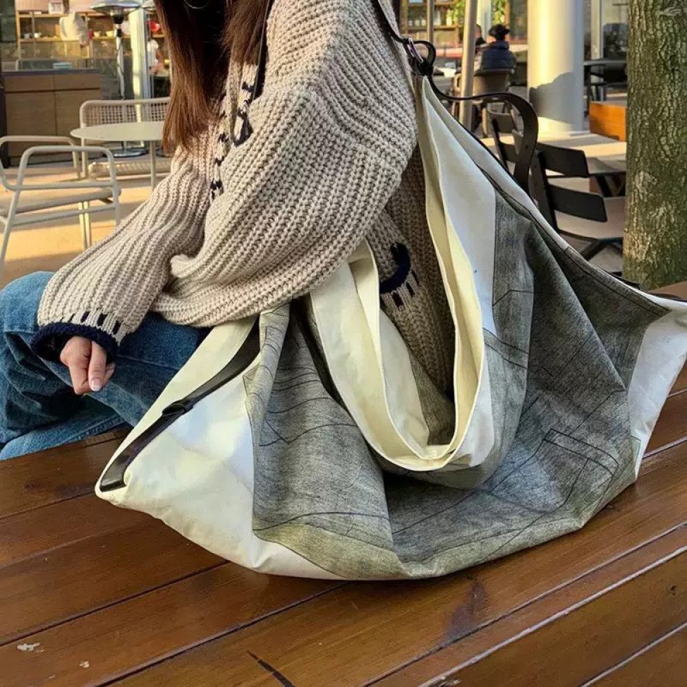 Canvas shoulder tote bag large cheap printed unique canvas bags