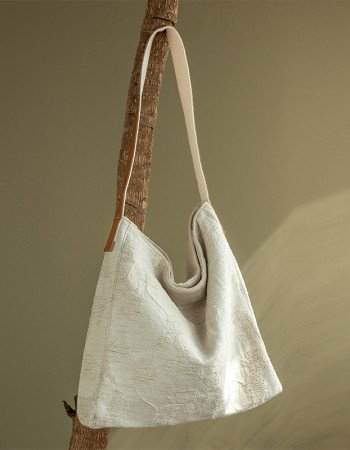 Embroidered tote bag designer purses shoulder bag women beige