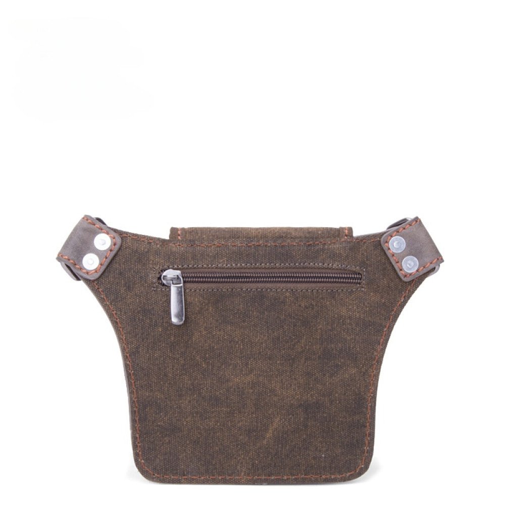 Canvas waist pack small vintage belt bag mens coffee black