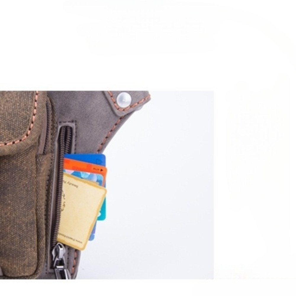 Canvas waist pack small vintage belt bag mens coffee black