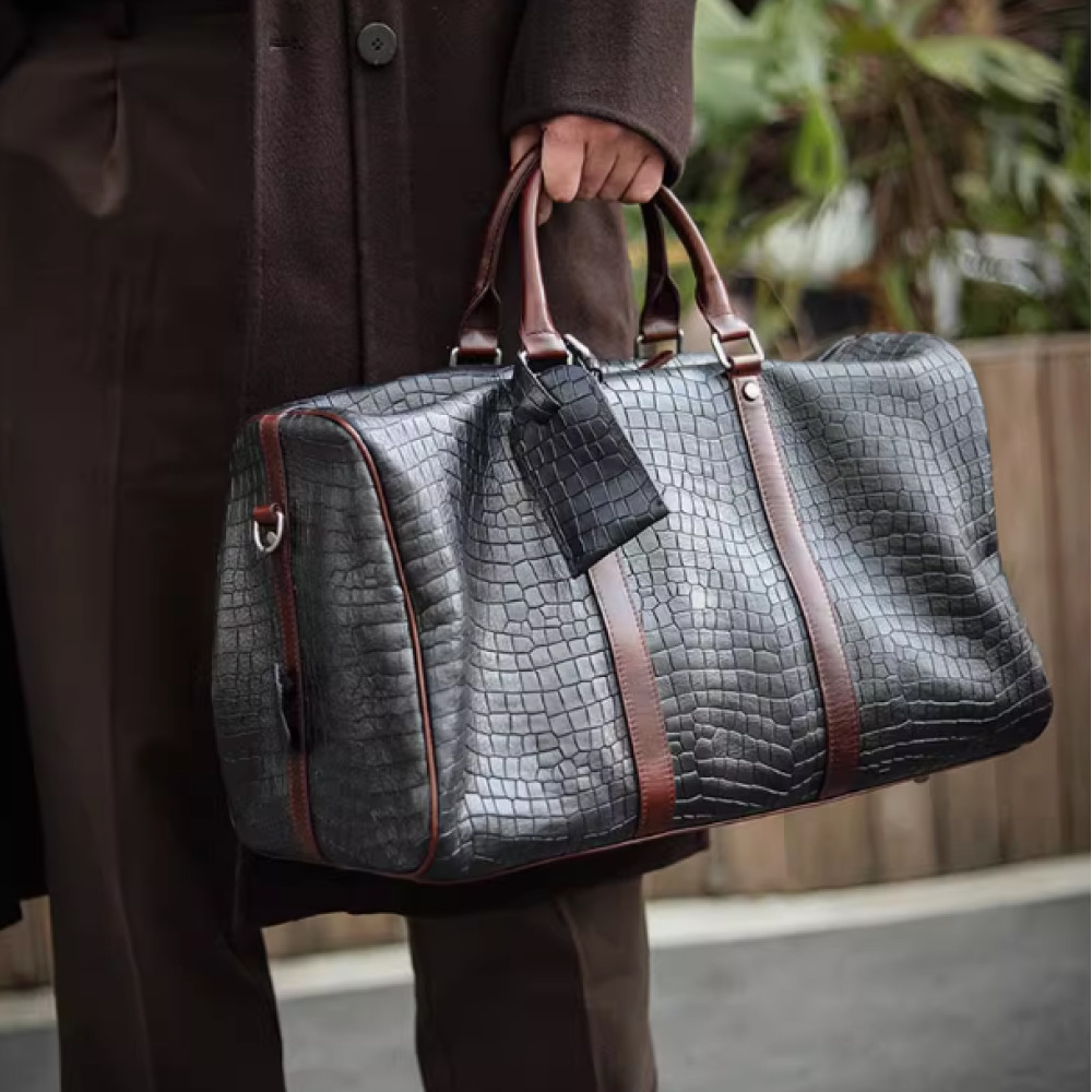 Weekender bag mens full grain leather duffle bag large Weekender bag mens full grain leather duffle bag large