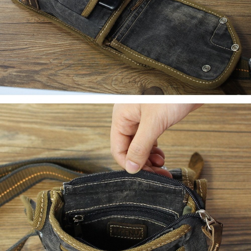 Denim sling bag blue mens cross chest bag