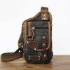 Denim sling bag blue mens cross chest bag