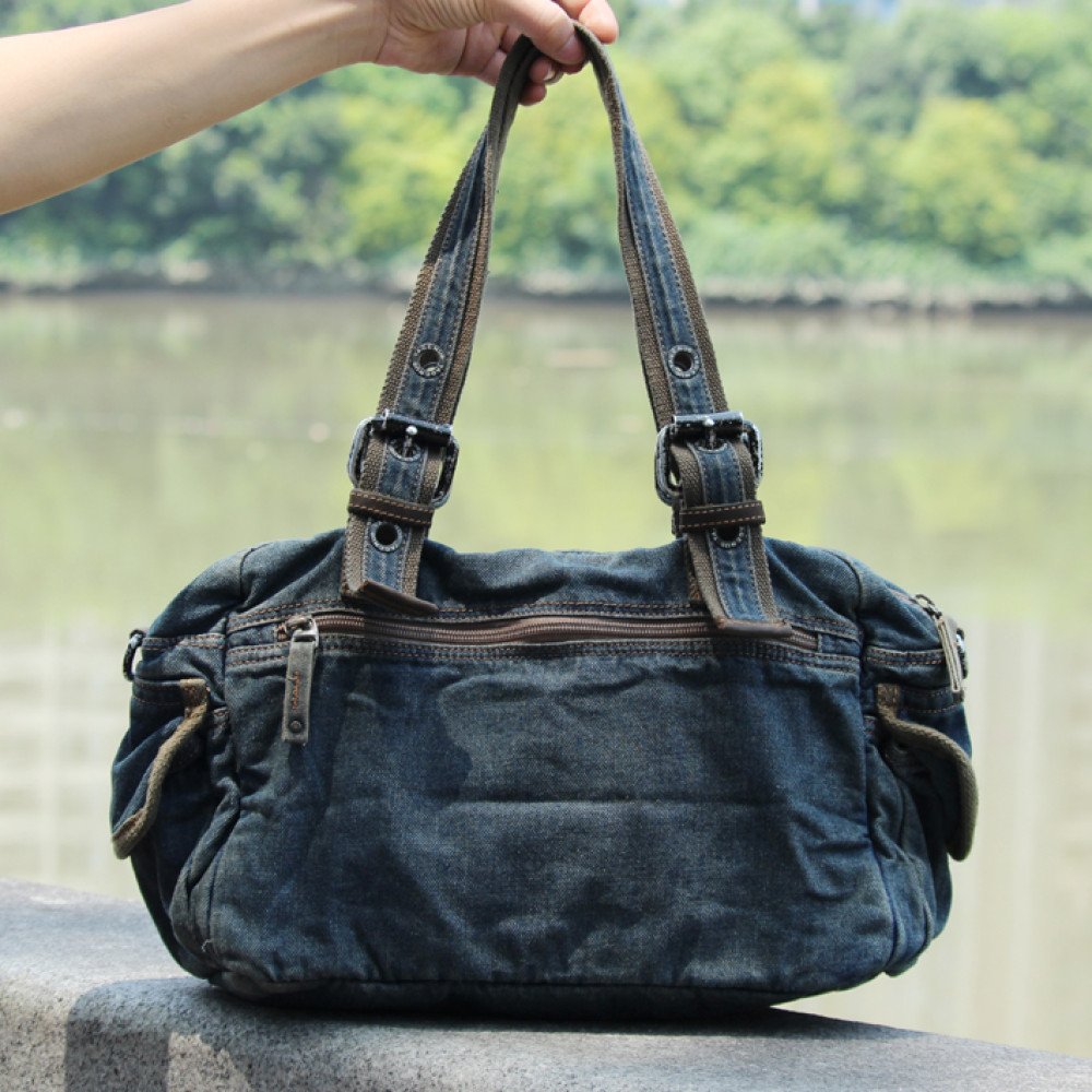 Denim hand bag vintage shoulder bag denim crossbody unisex