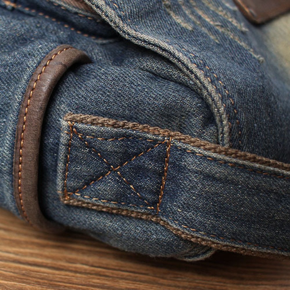 Jean crossbody bag vintage denim bag mailman