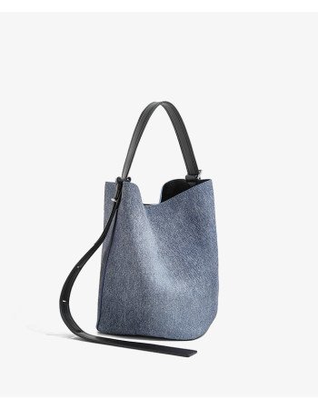 Denim shoulder bag jean bag tote denim bucket bag ladies