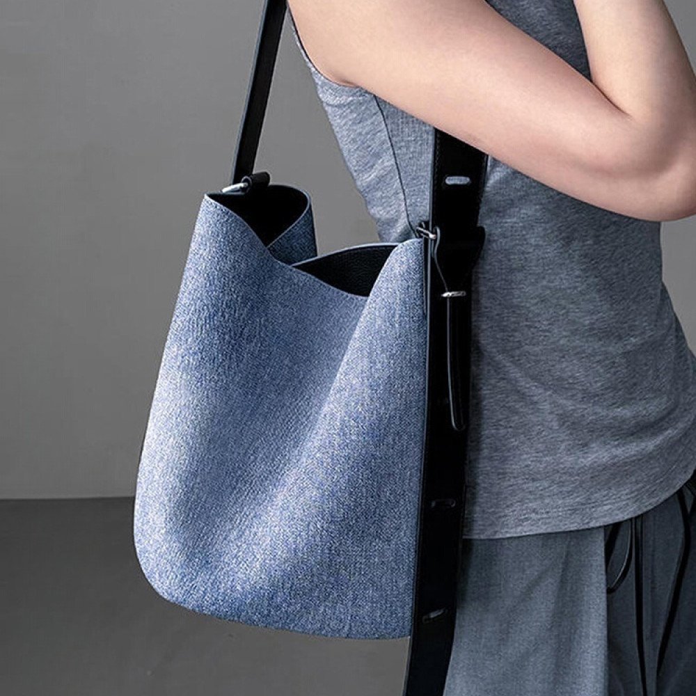 Denim shoulder bag jean bag tote denim bucket bag ladies