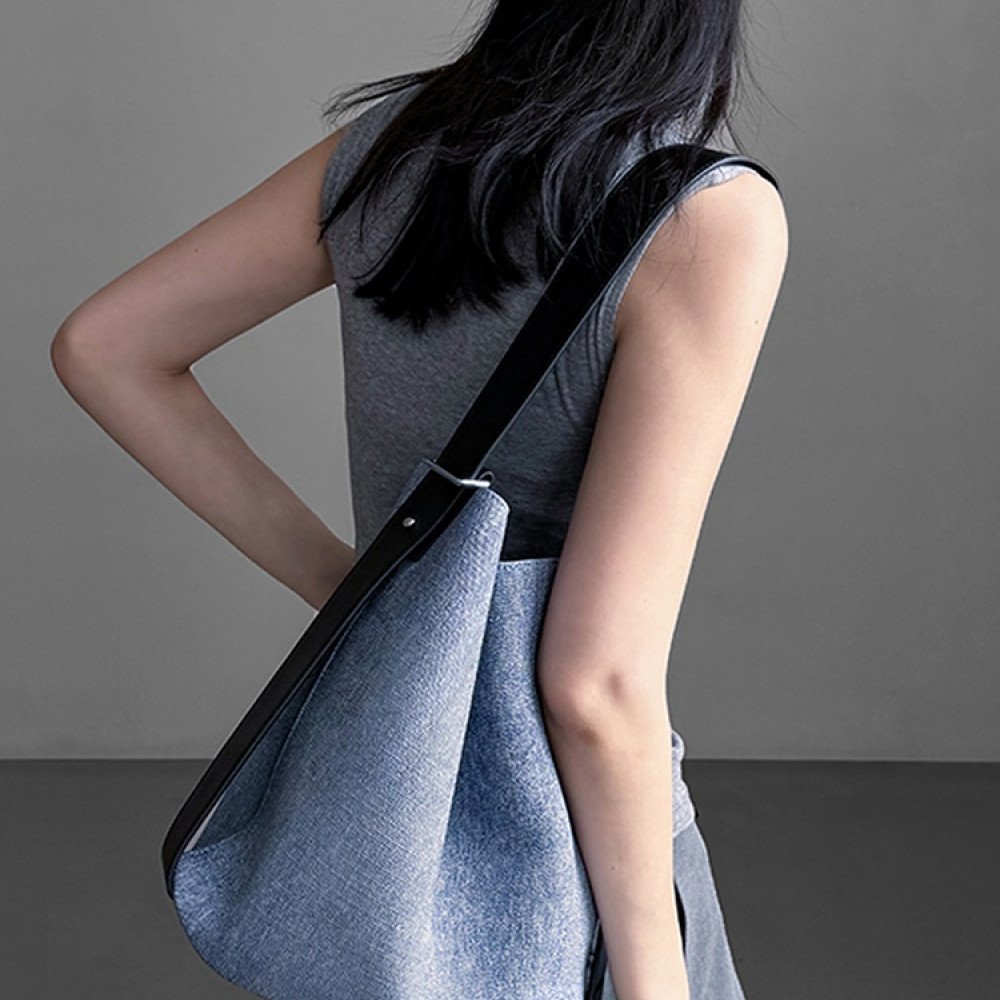 Denim shoulder bag jean bag tote denim bucket bag ladies